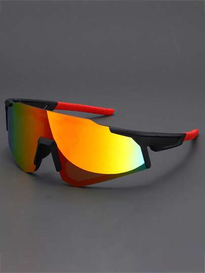 نظارة رياضية رجالية عصرية كبيرة الحجم بتدرج لوني، مناسبة للتنزه والمشي والقيادة اليومية وركوب الدراجات والتزلج، نظارة مقاومة للرياح