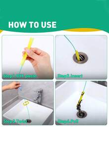 1/2/5pcs Drain Cleaner Tool, Drain Clog Remover, Hair Clog Remover, Shower Drain Cleaner, Sink Drain Opener, Nylon Coated Anti-Breakage Metal Sink Drain Snake, Kitchen Sink And Bathtub Drain Cleaning Rod, Sink Drain Clog Remover, Hair Drain Cleaner, Toilet Drain Cleaner, Suitable For Bathroom Sink, Bathtub, Shower, Pipe Drain