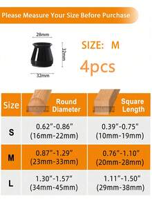 4/8/16/24pcs Black Chair Leg Floor Protectors, Suitable For Hardwood Floors, Silicone Chair Covers And Furniture Sliders, Felt Wrapped Bottom, Furniture Leg Caps, Noise-Reducing Anti-Slip Floor Protector Socks For Home, Living Room, Bedroom, Office, Cafe, School And More Indoor Scenarios - Black - View 15
