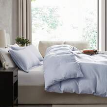 Soft Prewashed California King Duvet Cover Set, 3 Piece, Zipper Closure, 104x98 Inches Duvet Cover And 2 Pillow Shams - No Comforter,  In 2025 - Ice Blue (No Comforter) - View 6