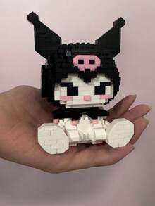 小颗粒可爱猫咪动物积木套装，卡通人物积木套装 - 耐用、可收藏、完美生日礼物、室内装饰、家居装饰、可爱积木卡哇伊卡通积木拼装玩具生日拼图娃娃礼物装饰小挂件 - 彩色 - 查看 5