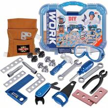 Juego de 28 Piezas de Herramientas de Juguete para Niños, Caja de Herramienta de Juguete Gafas, Juguete Educativo y de Simulación para Niños 3+ Años, Reparación para Niño, Regalo Navidad(Verde) - Caqui - Ver 10