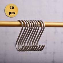 20pcs S-Shaped Hooks, Non-Slip Thick Metal, Sturdy And Durable, Suitable For Hanging Clothes And Kitchenware, Multipurpose Storage Solution