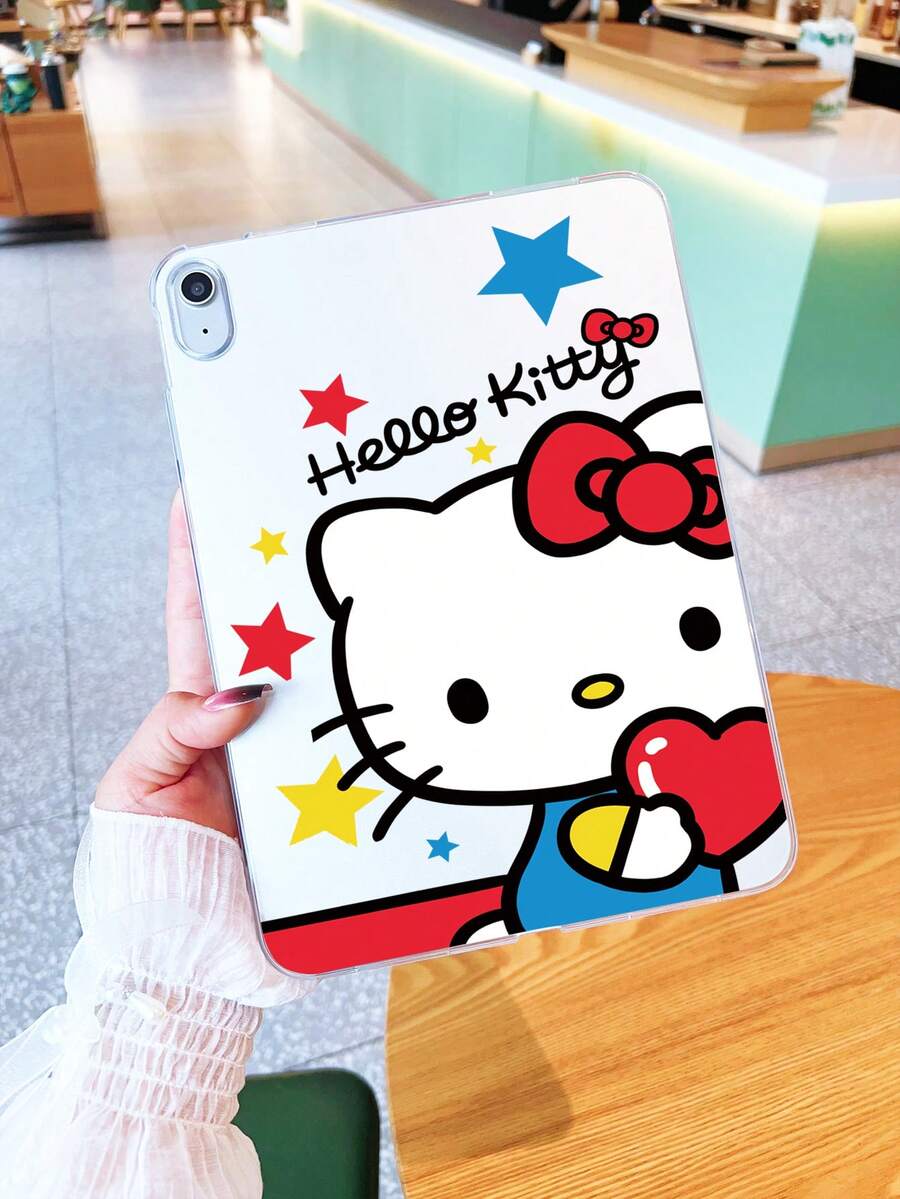 Sanrio 1 pieza Funda protectora de silicona suave y a prueba de golpes compatible con Apple iPad Air 2, iPad Air, iPad 7th Gen, iPad Air 4/5, iPad Pro 11 2022, iPad 10th Generation con diseño de Hello Kitty