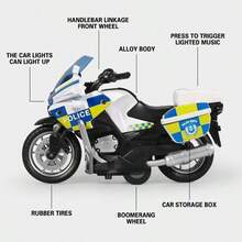 Police Motorcycle Model Inertia Motorcycle, Birthday Gift For Him, Holiday Gift, Collectible Motorcycle Model - Multicolor - View 4