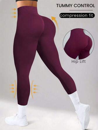 1 st sömlösa nya sportyoga-leggings med hög elasticitet för kvinnor, lämpliga för löpning, cykling, fitness och flera sportscenarier