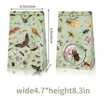 Pcs Bug Paper Gift Bags With Stickers Insect Themed Party Decorations Insect Party Bags Bug Goodie Bags Treat Bags - 綠色 - 查看 2