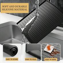 - 2 fundas para lavadora y secadora para la parte superior, 26.5x 23.5 pulgadas, almohadillas para orejas de silicona para lavadora y secadora, antideslizante e impermeable - Negro - + 25,6 x 23,6"-1 pieza - Ver 3