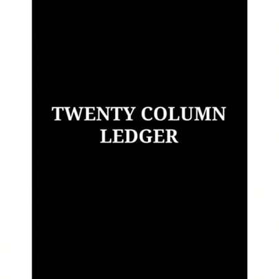 Twenty Column Ledger: Accounting Ledger Book 20 Column 120 20 Column Ledger Book Accounting Ledger Book For Bookkeeping Twenty Column Account And Record Book Size 8.5"X11" Cute Black Cover