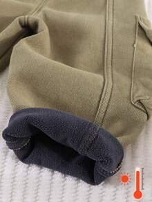 男童保暖加厚工装裤，秋冬款