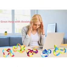 NewSensory Fidget Toys - 6PCS Multicolor Twisty Fidget Toys Adults,Boys,Girls Relaxation,Anxiety Stress Relief,Decompression-Squeeze, Twist, Chain Spinner GiftBirthday Gifts Kids - 20個 - 查看 3