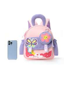 1 pieza Mochila para niños Mochila escolar de jardín de infantes para niña Mochila ligera y ultraligera con diseño de dibujos animados para niños y niñas - Multicolor - Ver 4
