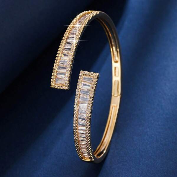 1pc Adjustable Luxury Exaggerated Bracelet, Niche High-End Jewelry