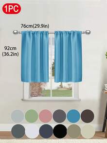 1 件纯色遮光短窗帘适用于房车、双层床和小窗户 - 100% 涤纶现代窗帘，适用于客厅、咖啡厅、厨房装饰 - 彩色 - 查看 52