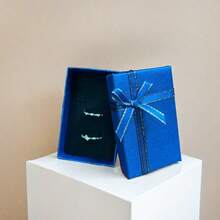 Compact & Elegant Jewelry Gift Box, Suitable For Rings, Necklaces, Earrings And Bracelets, Surprise Christmas Gift Box, Wholesale Packaging, Comes With Bow, Ombre Design, Lidded, Ideal For Office And Home Use