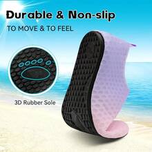 Scurtain Barefoot Water Shoes For Women Men Beach Swim Aqua Socks Summer Quick-Dry Sandals Slippers - 網狀粉紅紫色 - 查看 5