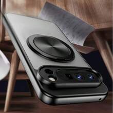 Skin-Friendly Minimalist Protective Phone Case With Stand For Pixel 7, 7 Pro, 8, 8A, 8Pro, 9, 9Pro, 9A, 10, 10Pro - Black - View 8