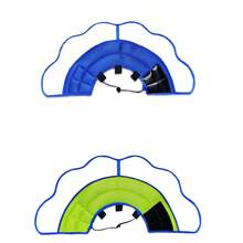 New Adjustable Small Dog Cone Collar Protective Cover, Post-Surgery Protection, Portable, Blue-Green Color - Blue - View 6