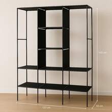 Foldable Wardrobe Clothes Organizer Cheap Closet - màu đen - Xem 3