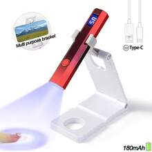 Lâmpada de secagem de unhas portátil, UV/LED, que cura todos os tipos de esmalte em gel. Recarregável com cabo Tipo C, conjunto 3 em 1 com suporte, lâmpada e cabo. Compacta e elegante, ótima opção para presente, acessível e com excelente custo-benefício. - Multicolorido - Ver 13