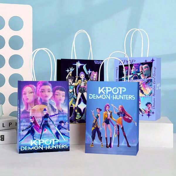 1 peça Sacolas de presente Anime Rumi Mira Zoey Bolsas para crianças Aniversário Chá de bebê Revelação de gênero Embalagem Bolsa Presente