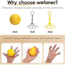 Wefaner ejercitador de dedos y fortalecedor de manos, fortalecedor de antebrazo, entrenador de fuerza de agarre para entrenador - 1 - Ver 9
