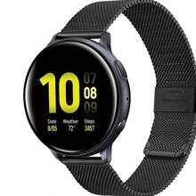 1条男女通用不锈钢表带，金属表带，18mm/20mm/22mm，休闲表带，兼容三星Galaxy Watch3/4/5/6/7（41mm/45mm）/Galaxy Active2/Gear，兼容Amazfit GTR 2/3/4，时尚商务表带，智能手表替换表带，适用于Watch GT/GT2（42mm/46mm），兼容Amazfit GTS 2/2E/2 Mini，男女通用智能手表配件