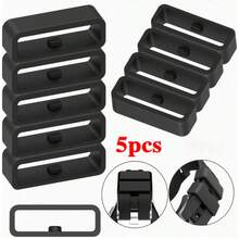 5件装表带固定环表带扣18/20/22MM橡胶圈扣手表智能运动硅胶配件替换表带表环零件适用于大多数手表 - 黑色 - 查看 13