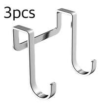Edelstahl S-Haken - Geeignet für Küche, Badezimmer, Schranktür, wandmontiert, ohne Bohrlöcher, direkt an der Tür aufhängen - lässiger Stil Doppelhaken, zum Aufhängen von Kleidung, Handtüchern, Geschirr usw.