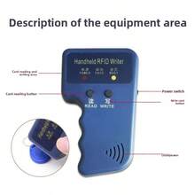 2025新款通用型1-3卡槽125KHz低频手持式ID卡复印机，EM卡RFID智能卡ID卡复印机，简约工业风，蓝色，掌上便携设计，一键复印+防摔外壳，快速读卡+精准复印+兼容多种卡片，适用于门禁卡、考勤卡、电梯卡等智能卡复印。