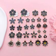 10/30pcs Pink Color Flower Charms Mini Floral Charms Enamel Alloy Flower Charms For Jewelry Making Bracelets Necklace Valentines - One Size Fits All - View 21