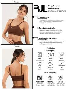 Women's Fitness Strap Top ZERO TRANSPARENCY Basic With Lining, Entry For Training, Gym, Yoga, Bodybuilding - Rỉ Nâu - Xem 6