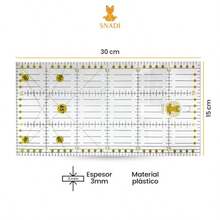 SNADI Patchwork Ruler 15 X 30 Cm Patchwork Ruler For Sewing Craft Transparent And Yellow Markings For Accuracy