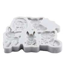 Khuôn silicon hình thỏ sóc cáo, khuôn fondant hươu nai, trang trí bánh theo chủ đề động vật, đồ trang trí bánh cupcake, kẹo sô cô la, đất sét polymer, kẹo cao su - Xám - Xem 6
