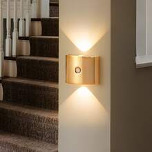 LED Smart Sensor Wall Lamp , Indoor Motion Sensor Wall Lamp, Wireless LED Wall Light, Battery-Powered Night Light, Adhesive Design, Rotatable, Portable, Easy To Install, Adjustable Color Temperature And Brightness, Suitable For Hallways, Bathrooms, Bedrooms, Kitchens, Cabinets, Stairs, Entrances, Bedside, Tables, Closets, Home Decoration, Living Room Decor, Motion Sensor Light, Bedside Lamp, LED Light, Cordless Light - Multicolor - View 8