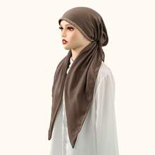 高品质柔软透气水钻装饰棉麻头巾帽，百搭时尚 - 彩色 - 查看 8