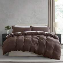 Soft Prewashed California King Duvet Cover Set, 3 Piece, Zipper Closure, 104x98 Inches Duvet Cover And 2 Pillow Shams - No Comforter,  In 2025 - 巧克力棕色(無被子) - 查看 10