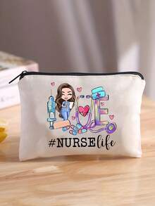 Neue tragbare Aufbewahrungstasche - Mini Kosmetiktasche, Kulturbeutel, Erste-Hilfe-Set, Reiseaccessoires, tragbare Reise-Kulturtasche mit Reißverschluss, Strand-Kulturtasche, bedruckte Aufbewahrungstasche, Datenkabel-Aufbewahrungstasche, der Luftfahrtstandard-konformen Kosmetiktasche; kann Medikamente, Erste-Hilfe-Artikel usw. aufbewahren.