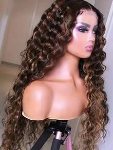 Eulisi Tóc giả ren phía trước 13x4 Body Wave, tóc thật, tóc thật đã được nhổ sẵn, mật độ 180, tóc giả ren phía trước trong suốt, tóc thật dành cho phụ nữ, tóc giả không keo 9A, tóc thật với tóc con, màu tự nhiên, highlight màu vàng mật ong P427#, thẳng, sóng cơ thể, sóng sâu, sóng nước, màu 1B/30#, tóc giả thẳng, sóng cơ thể, sóng sâu, - màu đen - Xem 57