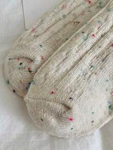 1/3 Paar Damen dicke, warme Wolle Vintage Stil Kniestrümpfe für Herbst und Winter