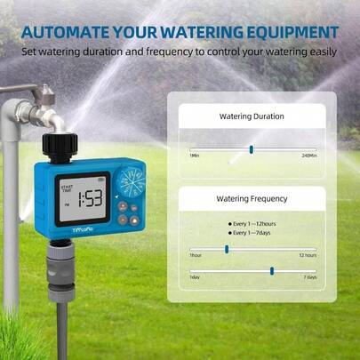 Sprinkler Timer Outdoor, Digital Pogrammable Garden Hose, Irrigrtion Timer With Rain Delay And Manual Mode 1 Pack