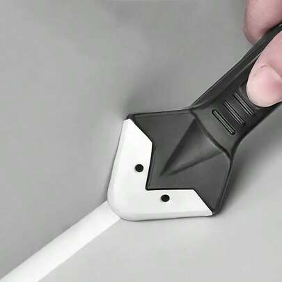 3-In-1 Silicone Caulking Tool Set With Stainless Steel Tip, Sealant Cleaner, Planting Shovel, And Replaceable Gasket Adhesive Board