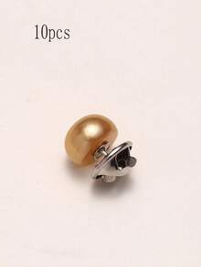 5/10 قطعة أزرار ذات ملمس اللؤلؤ - أزرار قابلة للتعديل بدون خياطة، أزرار كروية لامعة للزينة، مناسبة للقمصان والفساتين والسترات والأعلى، متينة وسهلة التشغيل، أزرار بريق عصرية، أزرار رأس مسطحة أنيقة، مناسبة للكارديجان والمعاطف