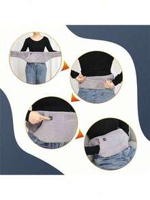 Electric Heating Belt USB Hand Warmer Winter Heater Waist Warmers Hot Compress Therapy Abdominal Lumbar Uterus Warming Pad - Grey - View 9