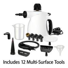 Handheld Steam Cleaner, 1050W Pressurized Steam Cleaner With 9.8 Ft Power Cord & Safety Lock, Chemical-Free Cleaning, 13-In-1 Multi-Purpose Steamer For Home, Floors, Grout, Tile, Car, Furniture - US A Type Plug(110-127V) - View 10