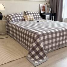 1 pătură de somn cu margini din catifea lapte, culoare uni, poate fi folosită ca aruncă sau cuvertură de pat, pătură lavabilă la mașină, pentru toate anotimpurile