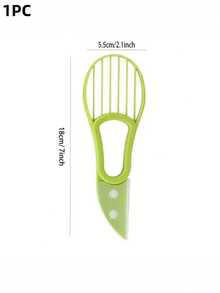 1pc Multifunctional 3-In-1 Avocado Slicer, Fruit Extractor, Flesh Slicer, Avocado Peeler And Pitter For Home Use, Outdoor Home Kitchen Accessories - 綠色 - 查看 3