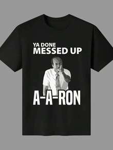 Plus Size KINGS SPORTS Ya Done Messed Up Aaron A-A-Ron Men's T Shirt,Disfraz De Halloween Hombre,Men Fall Clothes,Y2K,Nightmare Before Christmas,Father's Day Gift,World Cup Soccer 2026,Fourth Of July,Country Concert Outfit,Gym Clothes Men,Couple Matching Outfits Vacation - màu đen - Xem 1
