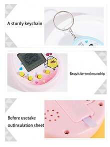1 pieza Mini Mascota Electrónica Virtual, Consola de Juegos de Pantalla Blanca y Negra, Llavero Consola de Juegos de Mascota Virtual, Adornos, Encantos de Bolso, Llavero de Coche, Cordón de Llave, Portallaves, Accesorios de Llavero, Llavero, Llavero de Pareja, Regalos para Mujeres, Regalo para Novio, Regalo de Cumpleaños, Regalo para Amigo, Regalos de Vacaciones, Recuerdos de Eventos, Regalos de Fiesta.