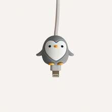 Cartoon Penguin Silicone Data Cable Protector Case, Cute Bite-Proof Gifts For Apple Phone Charging Cable